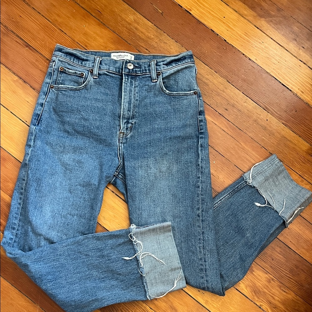 Abercrombie & Fitch Blue Ultra High Rise Jeans